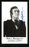 AK Opernsänger Matteo Manuguerra In Carmen, Original Autograph  - Oper