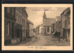 AK St. Vith, Rue De L`Hôtel De Ville, Strassenpartie  - Sankt Vith