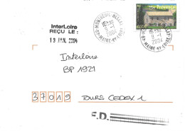 MAINE ET LOIRE 49 - MONTREUIL BELLAI - RECETTE RA 9 - TIMBRE N° 3599A - MAS PROVENCE. - TARIF 1 3 05 - SEUL SUR LETTRE - Manual Postmarks