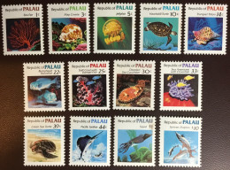 Palau 1983 - 1985 Marine Life Definitives 13 Values To $10 MNH - Marine Life