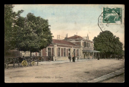 95 - ARGENTEUIL - LA GARE DE CHEMIN DE FER - CARTE COLORISEE - Argenteuil