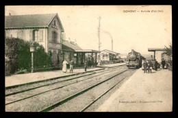 95 - DOMONT - ARRIVEE D'UN TRAIN EN GARE DE CHEMIN DE FER - Domont