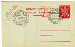 Belgique - Carte Postale De 1946 - Entier Postal - Oblit Salon De L'entier Postal - - Briefkaarten 1934-1951