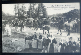 Cpa Du 29 De Bénodet à Quimper , Le Pardon Des Chevaux Au Drennec - Cortège Faisant Le Tour Du Calvaire   STEP132 - Bénodet