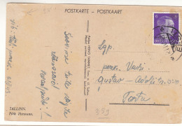 Allemagne - Ostland - Carte Postale De 1943 - Exp Vers Tartu - Hitler - - Ocupación 1938 – 45