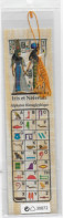 Marque Page Papyrus -Isis Et Néfertari -Alphabet Hiéroglyphique  (état D'origine Sous Protection) - Marque-Pages