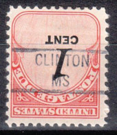 USA Precancel Vorausentwertungen Preo Locals Mississippi, Clinton 841 - Precancels