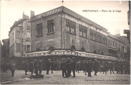 FR66 PERPIGNAN - Brun - Place De La Loge - Grand Café De France - Animée - Belle - Perpignan