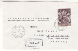 Vatican - Lettre Recom De 1967 - Oblit Citta Del Vaticano - Exp Vers Kirchheim - - Storia Postale