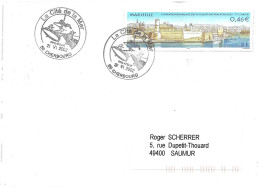 MANCHE 50 - CHERBOURG - LA CITE DE LA MER - TIMBRE N° 3489 - MARSEILLE. - TARIF 1 3 02 - SEUL SUR LETTRE - Commemorative Postmarks