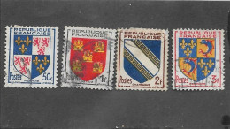 FRANCE 1953 -  N°YT 951 A 954 - Used Stamps