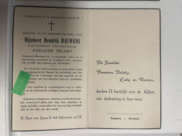 Devotie DP - Overlijden Hendrik Bauwens Echtg Delaby - Hoeilaart 1885 - 1954 - Obituary Notices
