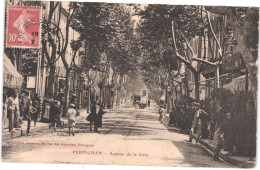 FR66 PERPIGNAN - Brun - Avenue De La Gare - Animée - Perpignan