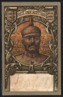 AK Res. Inf. Rgt. 120, Wilhelm II. Mit Pickelhelm, Wappen  - Regiments
