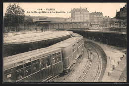 AK Paris, Le Métropolitain à La Bastille, U-Bahn An Der Bastille  - Metro