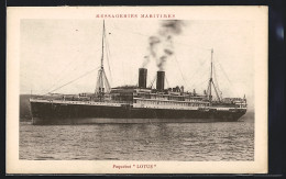 AK Passagierschiff Lotus Vor Der Küste  - Steamers
