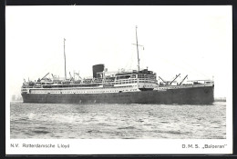 AK Passagierschiff D.M.S. Baloeran Fährt Vor Küste, N.V. Rotterdamsche Lloyd  - Passagiersschepen