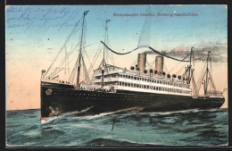 AK Riesendampfer Amerika, Hamburg-Amerika-Linie  - Passagiersschepen