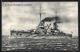 AK Kriegsschiff S.M.S. Prinzregent Louitpold In Der Nähe Der Küste  - Guerra