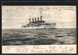 AK U. S. S. Louisianna Im Wasser  - Guerra