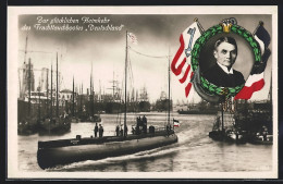 AK Glückliche Heimkehr Des Fracht-U-Bootes Deutschland  - Guerre