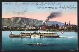 AK Zürich, Dampfer Helvetia Mit Alpenquai Und Uetliberg  - Autres & Non Classés