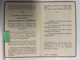 Devotie DP - Overlijden Joanna Spinnoy - Dilneek 1877 - 1954 - Obituary Notices