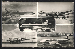 AK Boeing 707, Constellation, Caravelle, Bréguet 761 Und Viscount Der Air France  - 1946-....: Modern Era