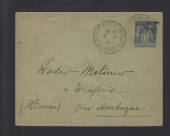 LETTRE FRANCE SAGE N° 90 BORDEAUX 1911 - 1877-1920: Semi Modern Period