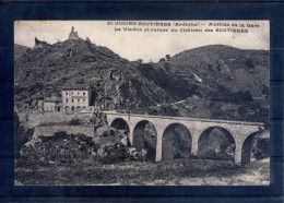 07. Saint Julien Boutieres Avenue De La Gare. Le Viaduc Et Ruines Du Château - Other & Unclassified