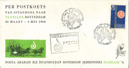 Turkey Cover With Special Postmark And Cachet Floriade Rotterdam 7-5-1960 - Briefe U. Dokumente
