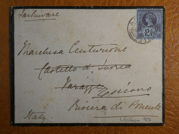 G24 GREAT BRITAIN  BELLE   LETTRE 1887  LANDCASTER ? A VARAZZE REDISTR.TORINO   ITALIA  +AFF. INTERESSANT+++ - Storia Postale