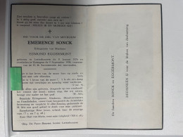 Devotie DP - Overlijden Emerence Sonck Echtg Eggermont - Letterhoutem 1876 - Zottegem 1954 - Obituary Notices