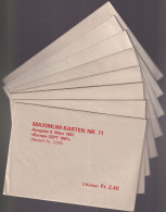LIECHTENSTEIN 1987 Mi-Nr. 918-936 MK/MC 71-79 Kompletter Jahrgang 1987 - Cartoline Maximum
