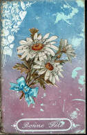 CPA Carte Postale  Gaufrée Bonne Fête Un Bouquet De Marguerites 1908 VM81322 - Autres & Non Classés