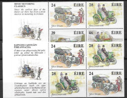 Ireland Mnh ** Car Set From Booklet 14 Euros 1989 - Nuevos