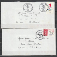 2 Lettres Premier Jour Jeux Olympique D'Albertville 1992 Cachets Et Timbres Correspondant - Cachets Commémoratifs