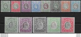 1903-04 East Africa Edward VII 13v. MH SG N. 1/13 - Autres & Non Classés