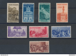 1946 Italia - Repubblica, Repubbliche Medioevali, 8 Valori, N. 566/73, MNH** - Full Years