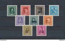 1949 Liechtenstein, N° 232/40 , Quadri Galleria D'Arte , 9 Val , MNH** - Other & Unclassified