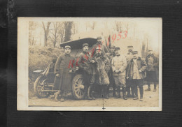 MILITARIA CARTE PHOTO GROUPE DE SOLDATS DEVANT VIEUX CAMION ECRITE DE SAINTE MESME 1916 : - War 1914-18