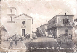 Ah754 Cartolina Cancello Arnone Via Consolare E Chiesa Provincia Di Caserta - Caserta
