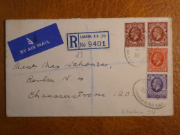 G24 GREAT BRITAIN  BELLE  LETTRE RECO  1936  LONDON A BERLIN GERMANY+AFF. INTERESSANT+++ - Postwaardestukken