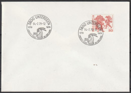 Schweiz: 1977, Blankobrief In EF, Mi. Nr. 1102 Do, Freimarke: Volksbräuche, 20 C. Silvesterkläuse,  SoStpl. UNTERSEEN - Covers & Documents