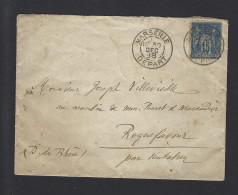 LETTRE FRANCE SAGE N° 90  MARSEILLE DEPART 1888 - 1877-1920: Semi Modern Period