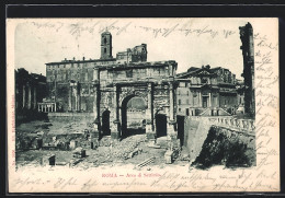 Cartolina Roma, Arco Di Settimio  - Andere & Zonder Classificatie