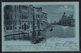 Lume Di Luna-Cartolina Venezia, Il Canal Grande Col Palazzo Franchetti E Chiesa Della Salute  - Venezia (Venedig)
