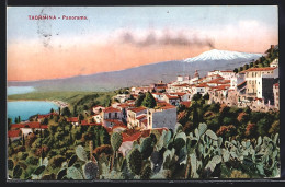 Cartolina Taormina, Panorama Mit Ätna  - Altri & Non Classificati