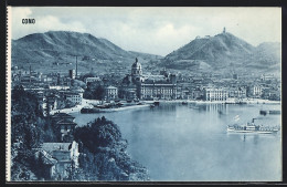 Cartolina Como, Panoramablick Auf Die Ortschaft, Dampfer  - Como