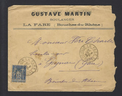 LETTRE FRANCE SAGE N° 90  LA FARE BOULANGER 1898 - 1877-1920: Semi Modern Period